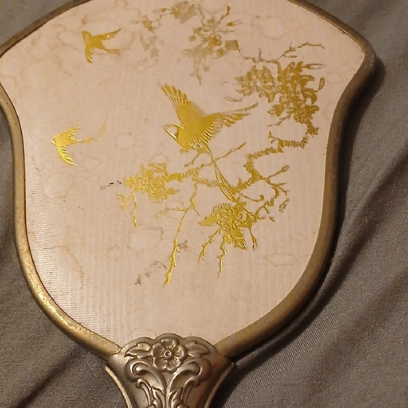 Vintage Hand Mirror with Bird Design - Picture 6 of 7